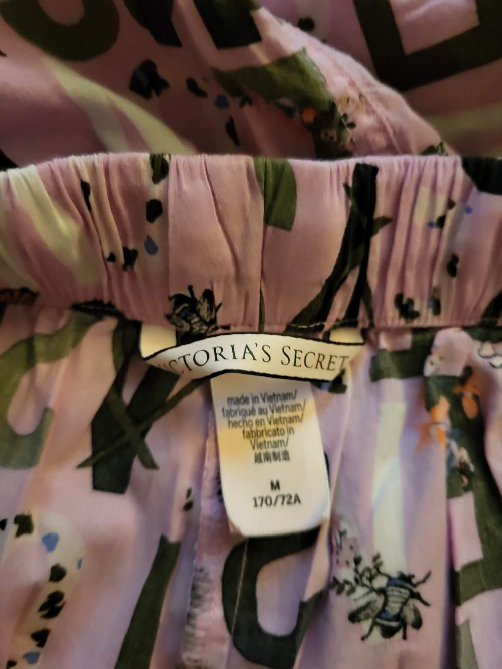 Victoria's Secret Pink & Black Pajama Bottoms